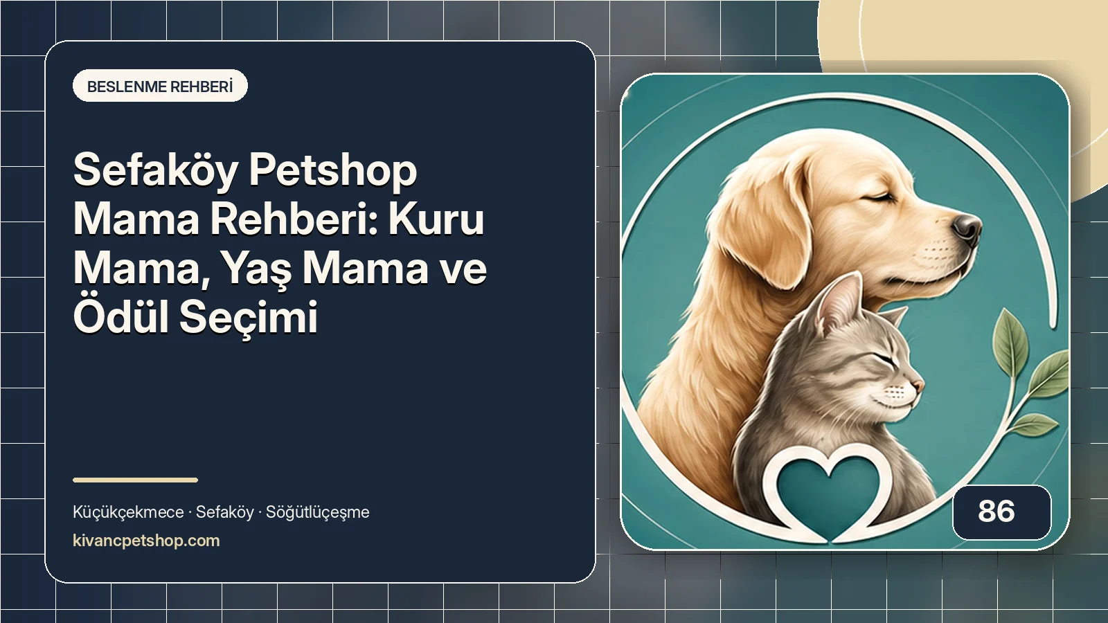 Sefaköy Petshop Mama Rehberi: Kuru Mama, Yaş Mama ve Ödül Seçimi için Kıvanç Petshop rehber kapak görseli