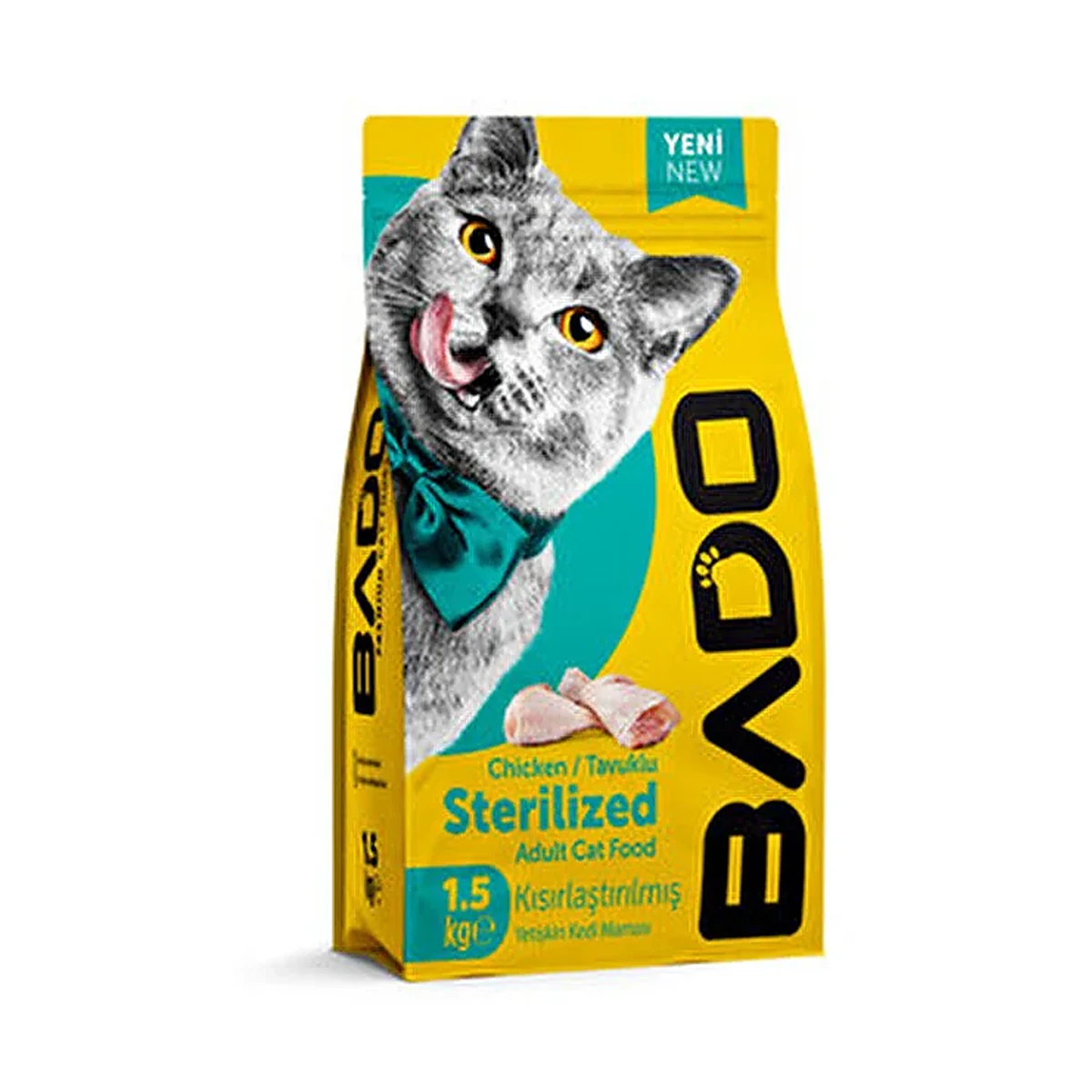 Bado Tavuk Etli Kısırlaştırılmış Yetişkin Kedi Maması (1,5 kg)