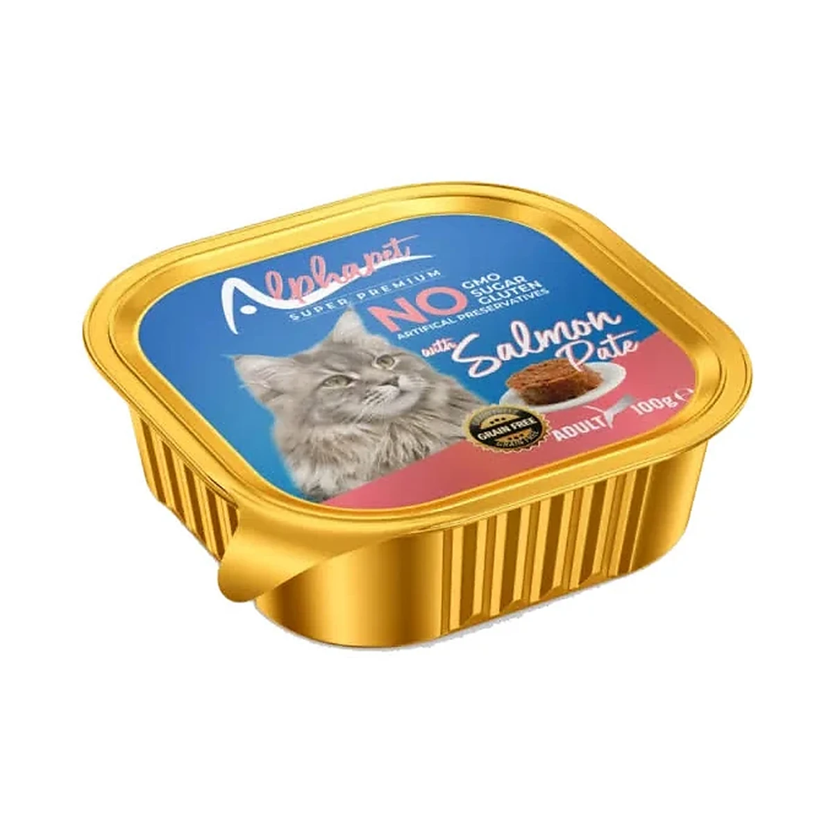 Alpha Somonlu Yetişkin Kedi Konservesi (100 g)