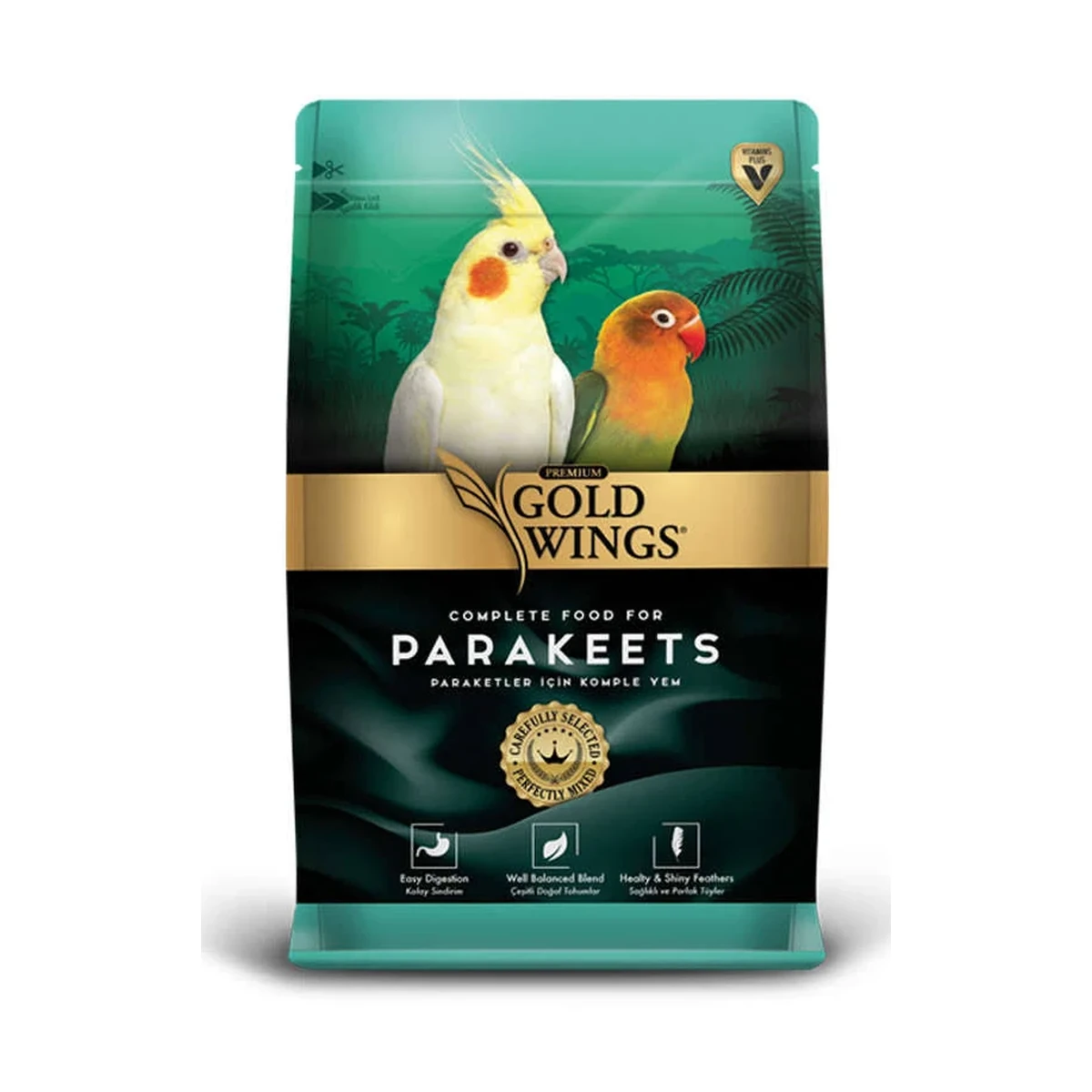 Gold Wings Premium Paraket Küçük Papağan Yemi (1 kg)
