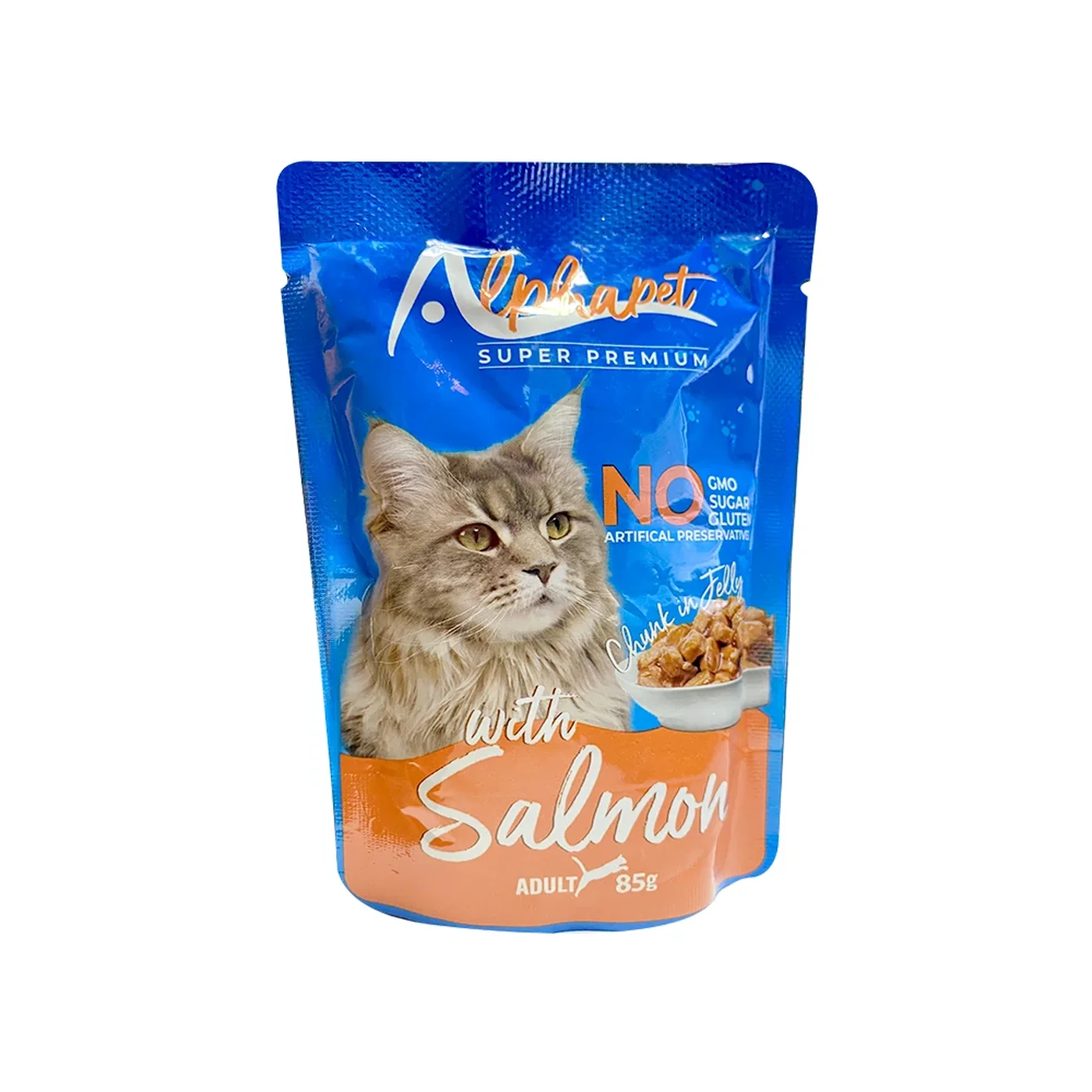 Alphapet Somonlu Yetişkin Kedi Pouch Ya? Maması (85 g)