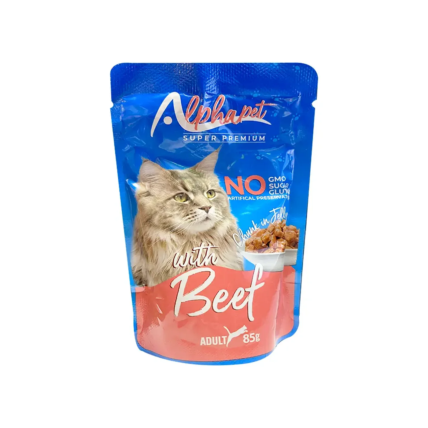 Alphapet Biftek Etli Yetişkin Kedi Pouch Ya? Maması (85 g)