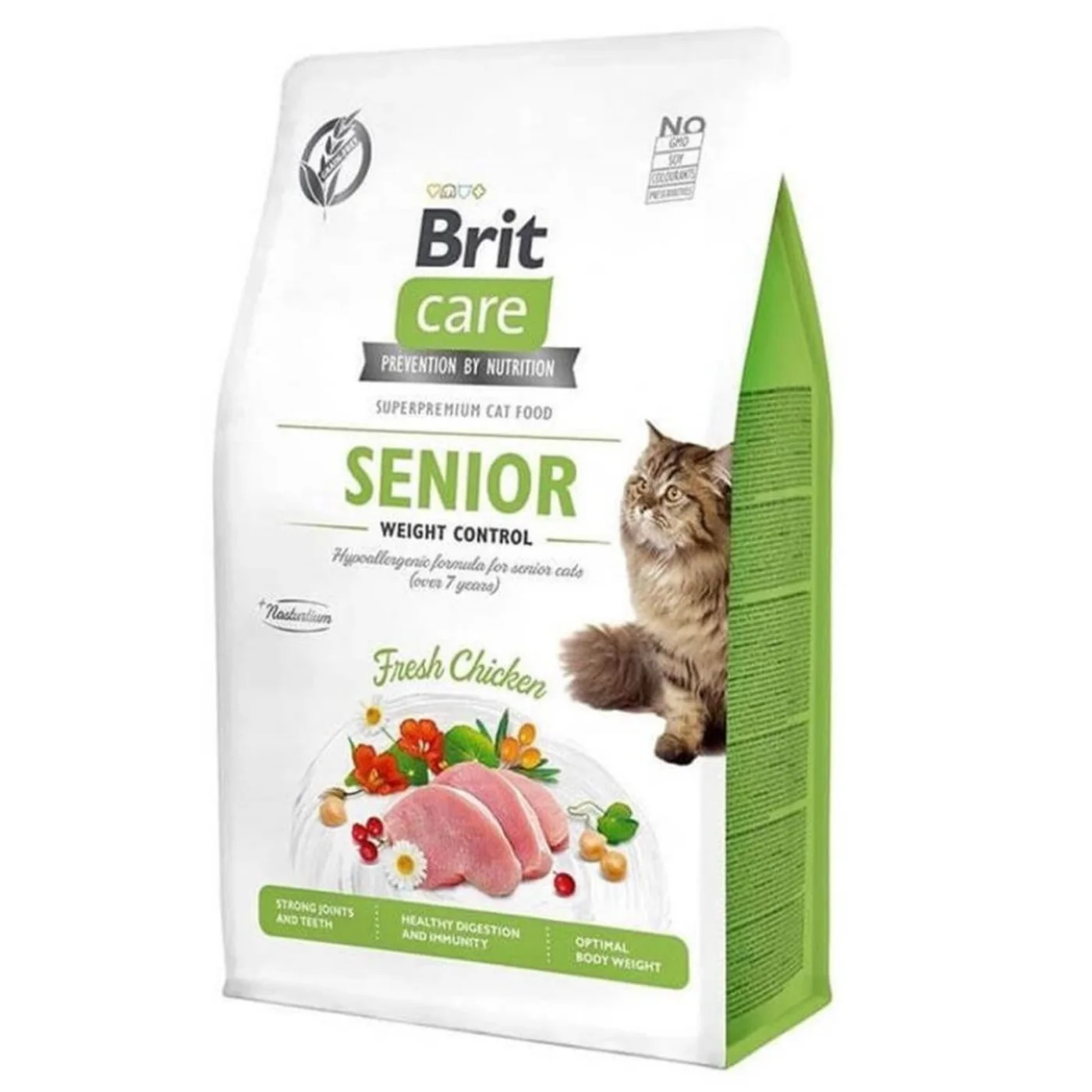 Brit Care Hipoalerjenik Kilo Kontrolü İçin Tahılsız Yaşlı Kedi Maması (2 kg)