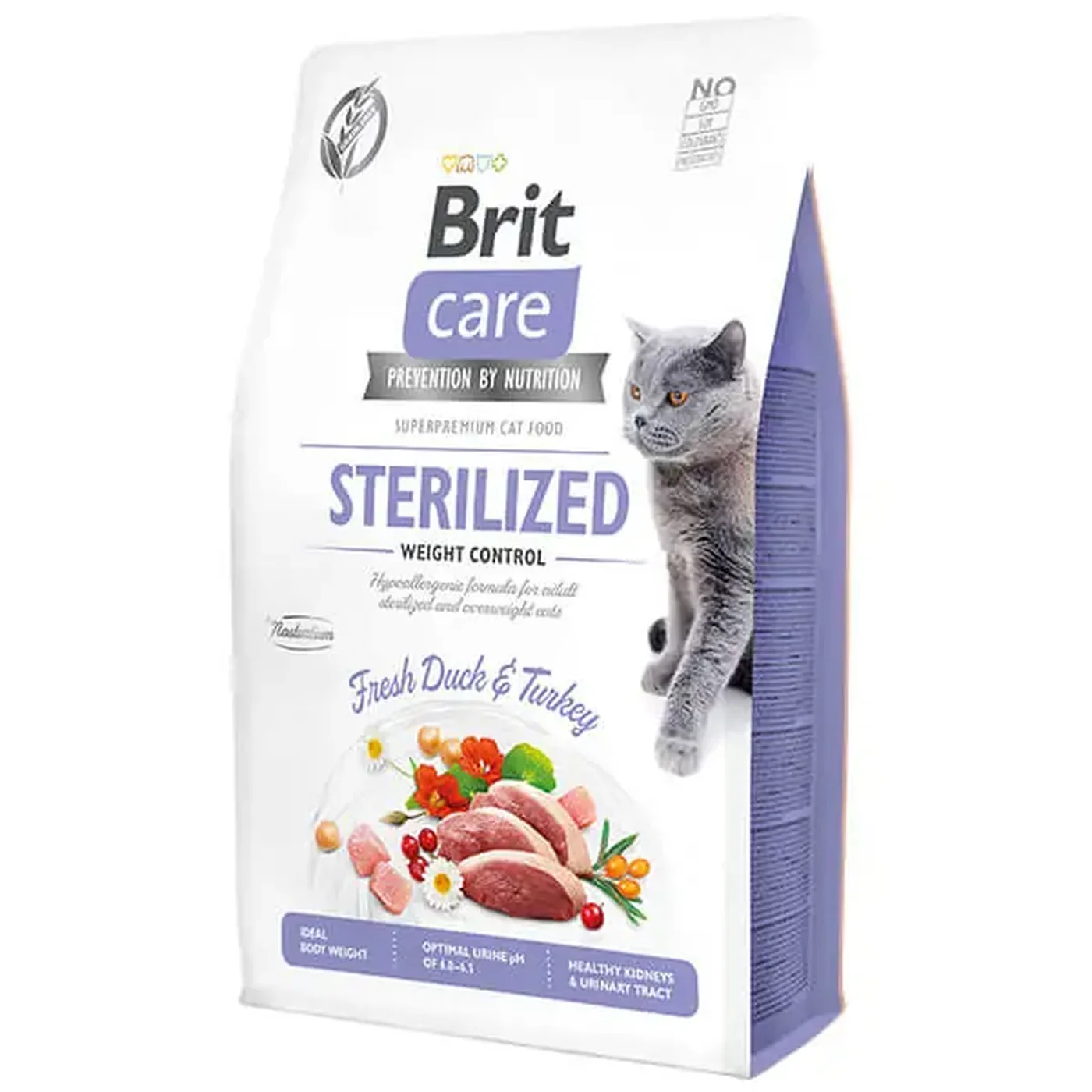 Brit Care Hipoalerjenik Tahılsız Ördek Etli ve Hindi Etli Kısırlaştırılmış Kedi Maması (2 kg)