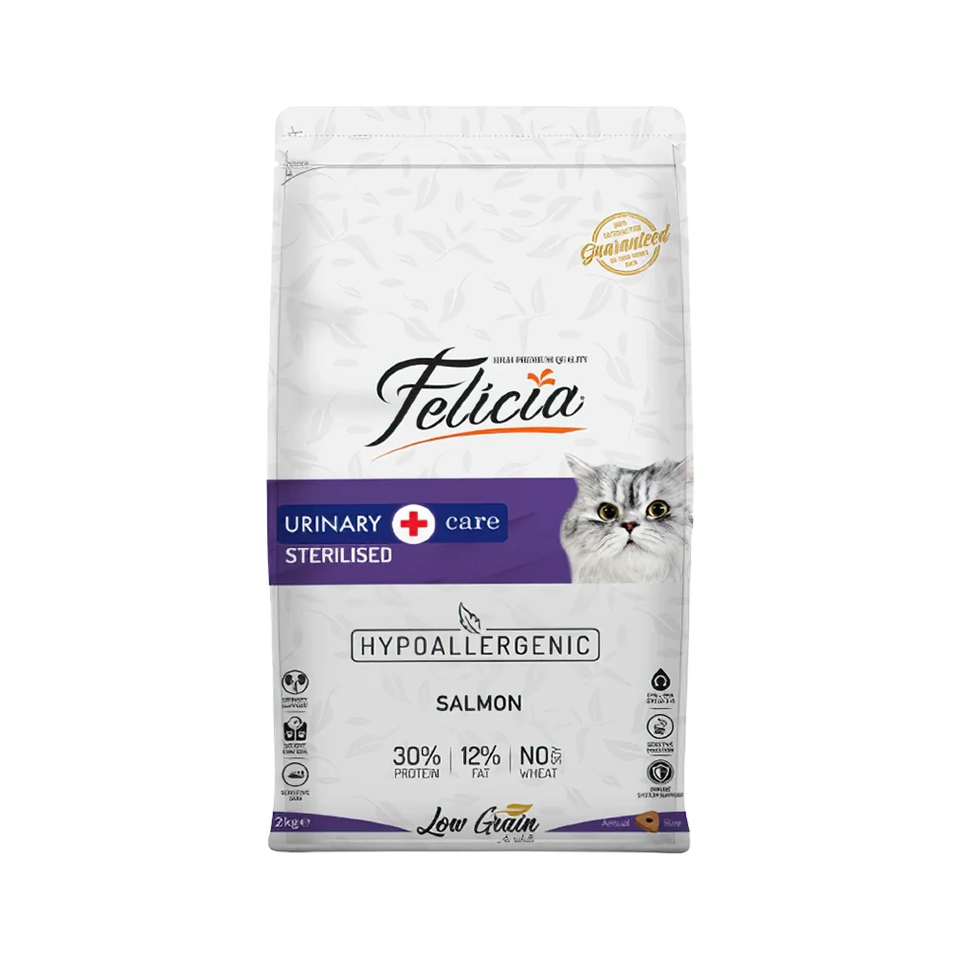 Felicia Urinary & Care Hipoalerjenik Az Tahıllı Somonlu Kısırlaştırılmış Yetişkin Kedi Maması (2 kg)