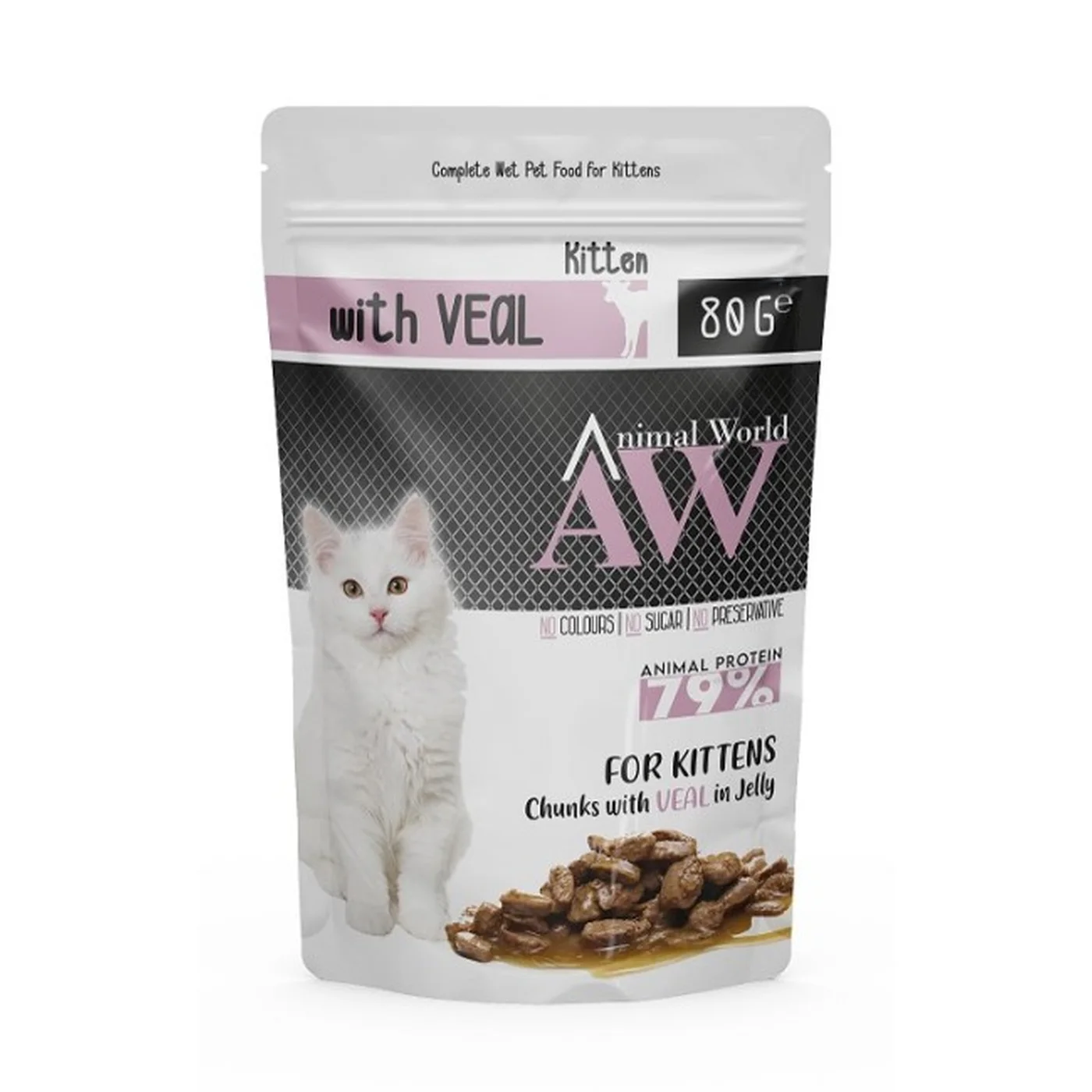 Animal World Dana Etli Yavru Kedi Pouch Ya? Mama (80 g)