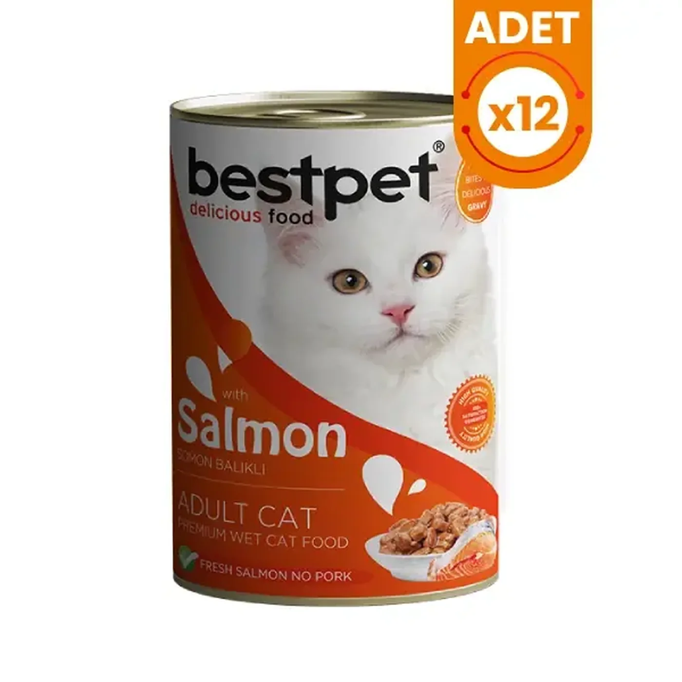 Bestpet Somonlu Yetişkin Kedi Konserve Maması (400 g)