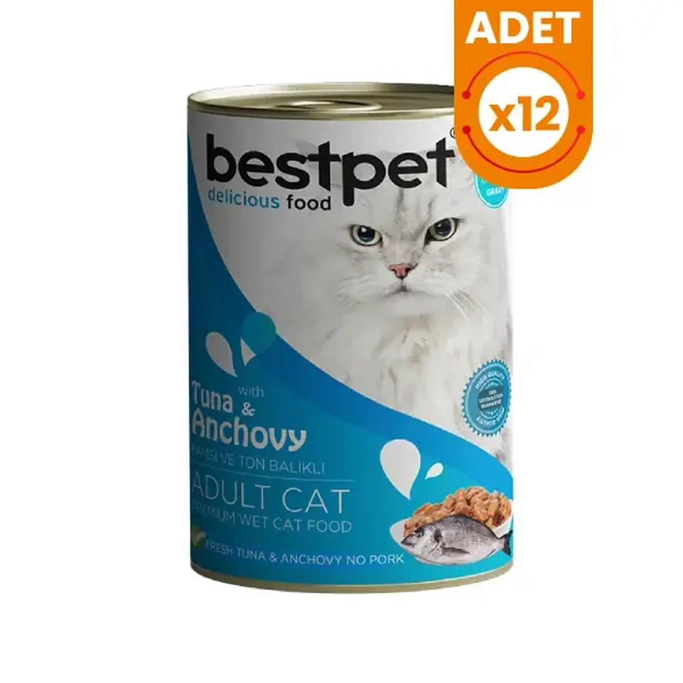 Bestpet Ton Balıklı ve Hamsili Yetişkin Kedi Konserve Maması (85 g)