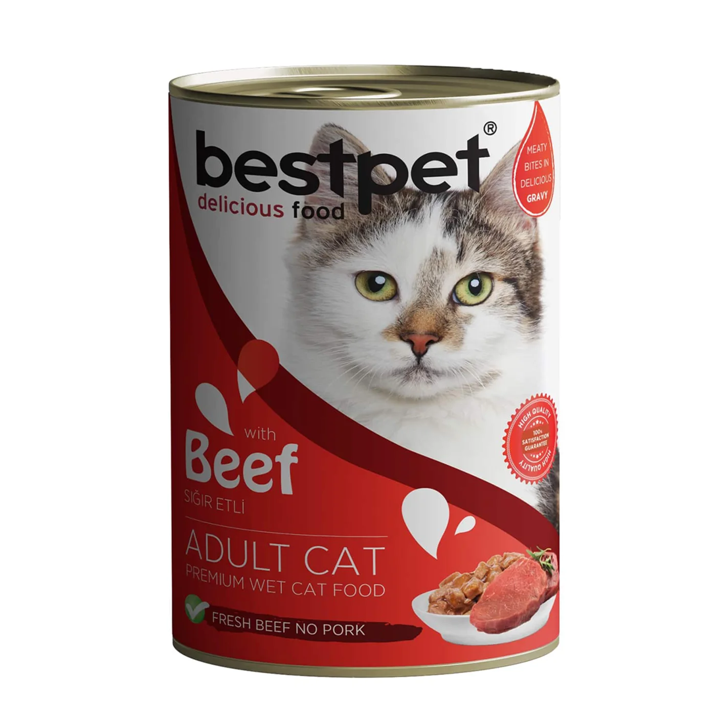 Bestpet Sığır Etli Yetişkin Kedi Konserve Maması (400 g)