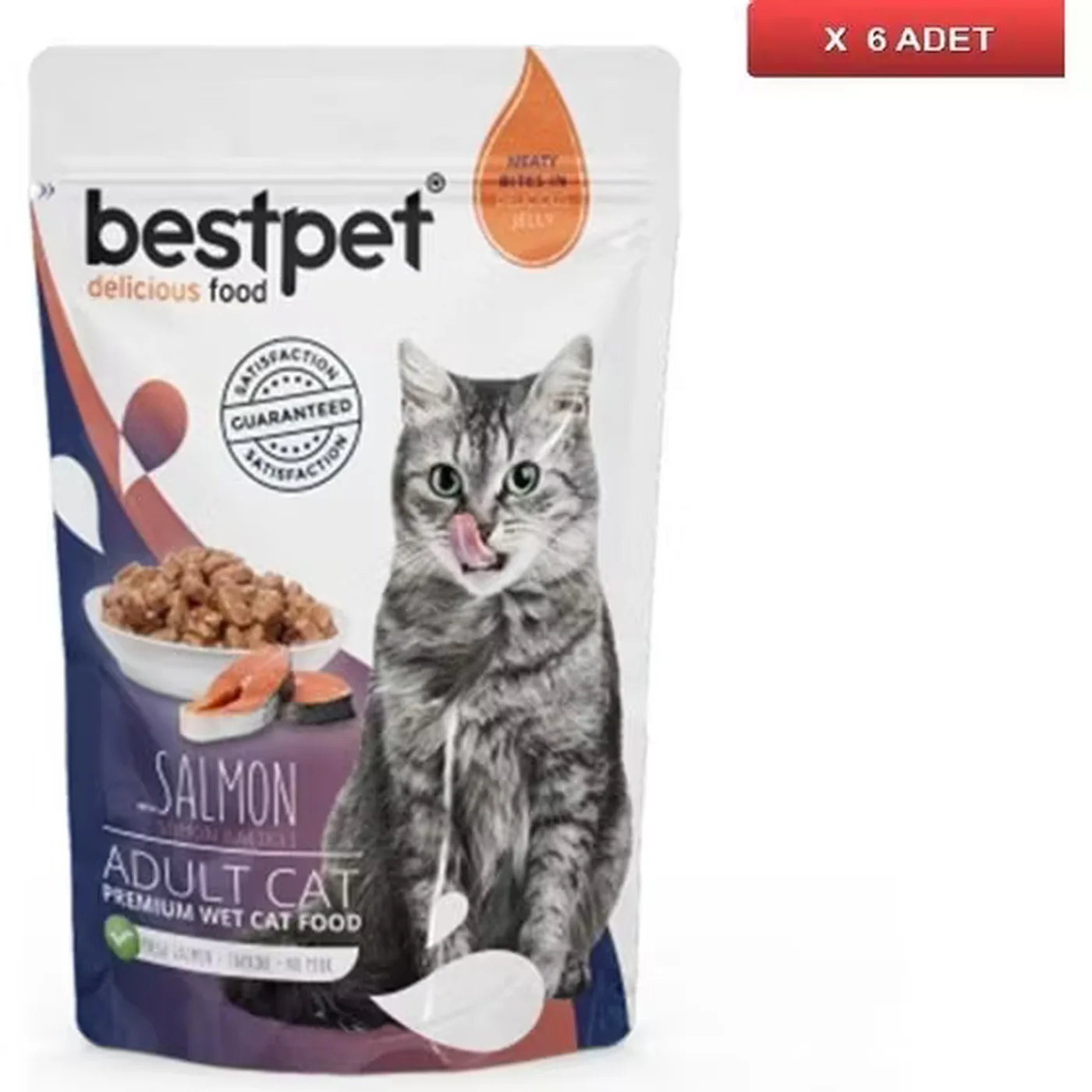 Bestpet Jelly Somonlu Yetişkin Kedi Konserve Maması (85 g)