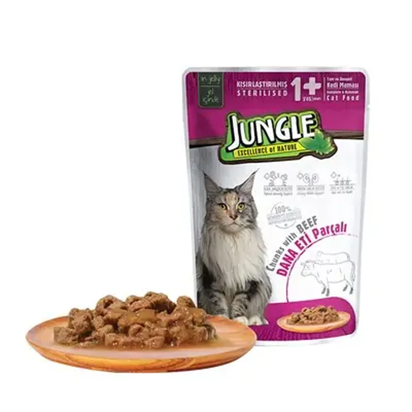 Jungle Dana Etli Kısırlaştırılmış Kedi Konserve Maması (100 g)