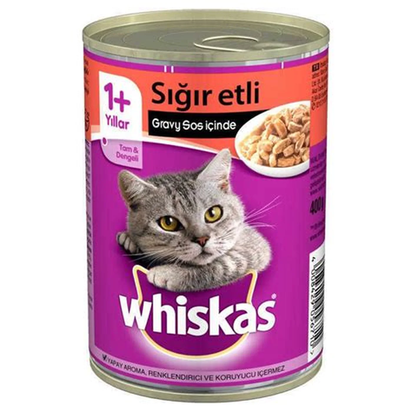 Whiskas Sığır Etli Kedi Konserve Maması (400 g)
