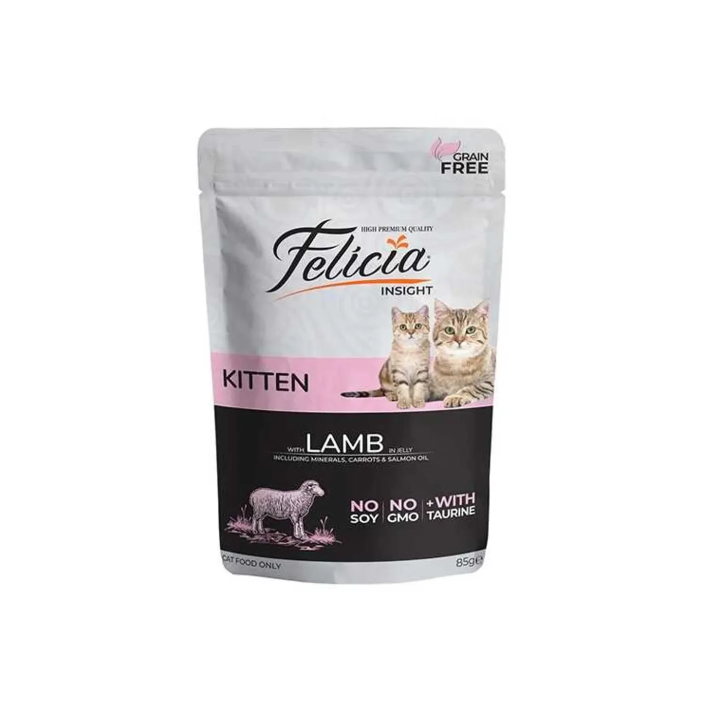 Felicia Insight Tahılsız Kuzu Etli Yavru Kedi Konserve Maması (85 g)