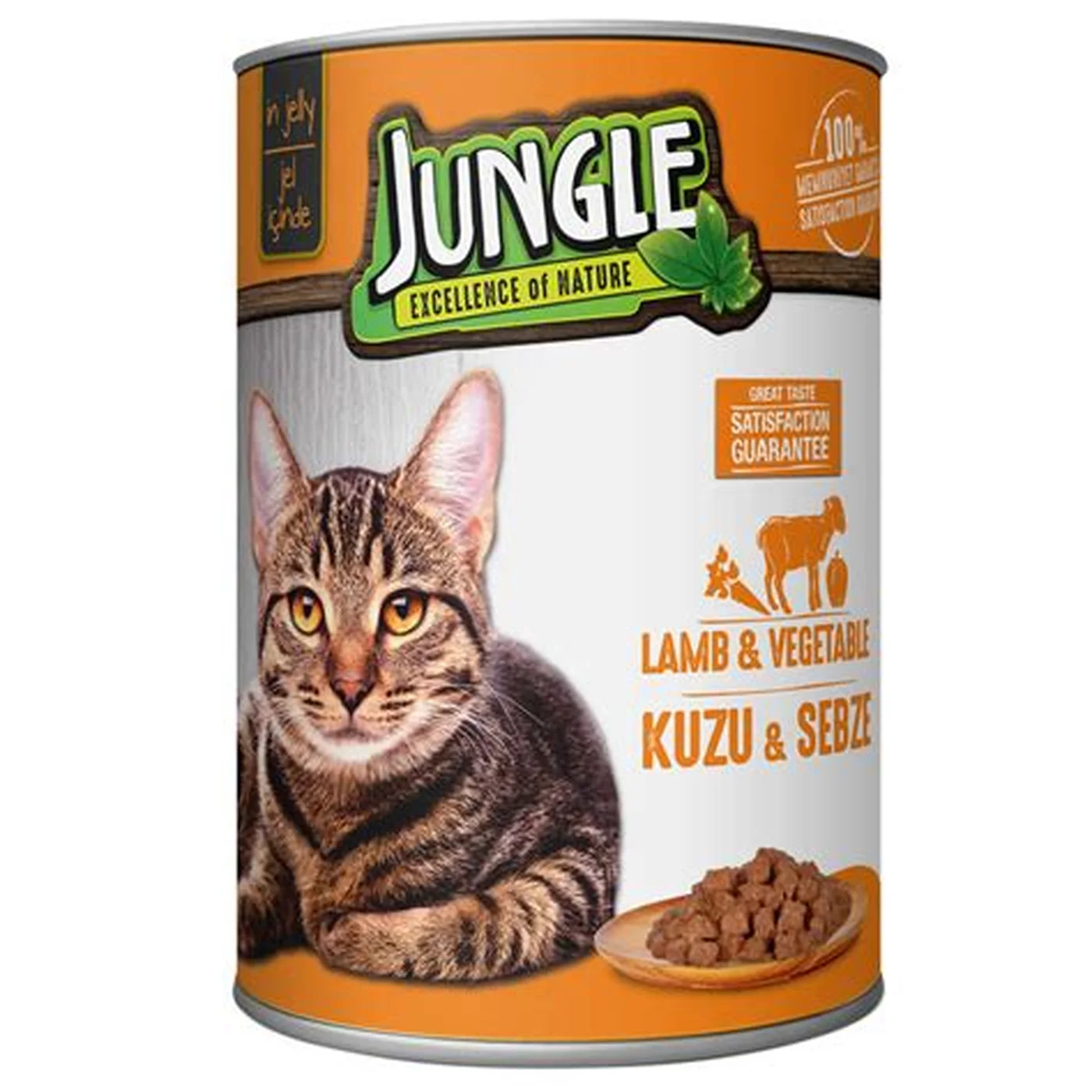 Jungle Tavuk Etli ve Sebzeli Yetişkin Kedi Konserve Mama (415 g)