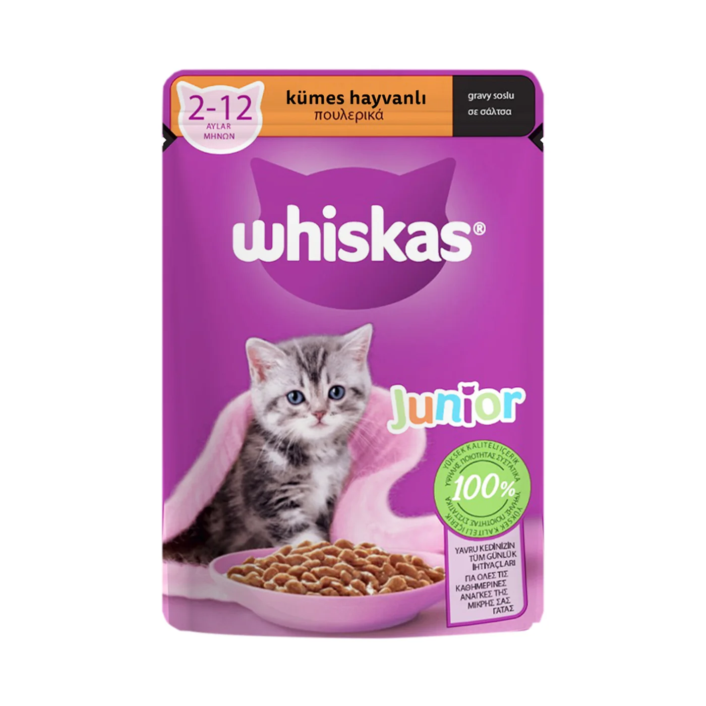 Whiskas Kümes Hayvanlı Yavru Kedi Pouch Ya? Mama (85 g)