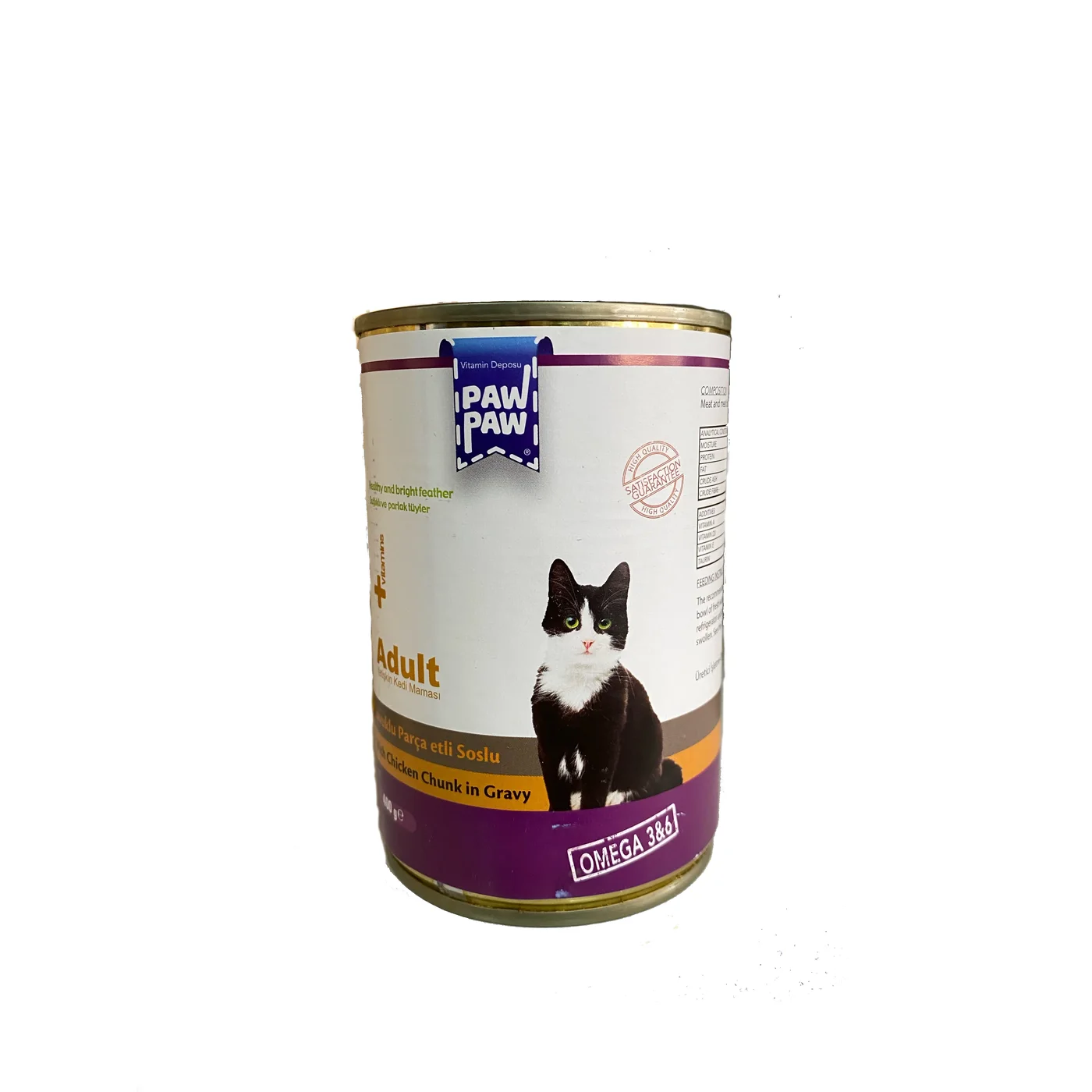 Pawpaw Tavuk Etli Yetişkin Kedi Konserve Maması (400 g)