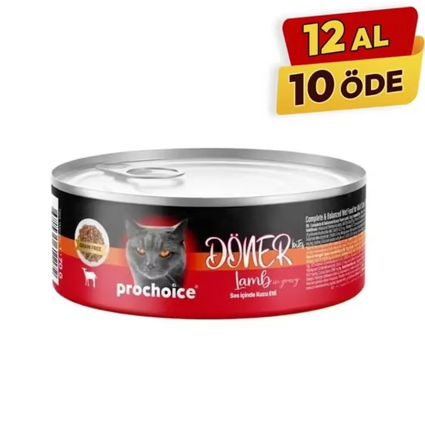 Prochoice Döner Bites Sos İçinde Sığır Etli Yetişkin Kedi Maması (70 g)