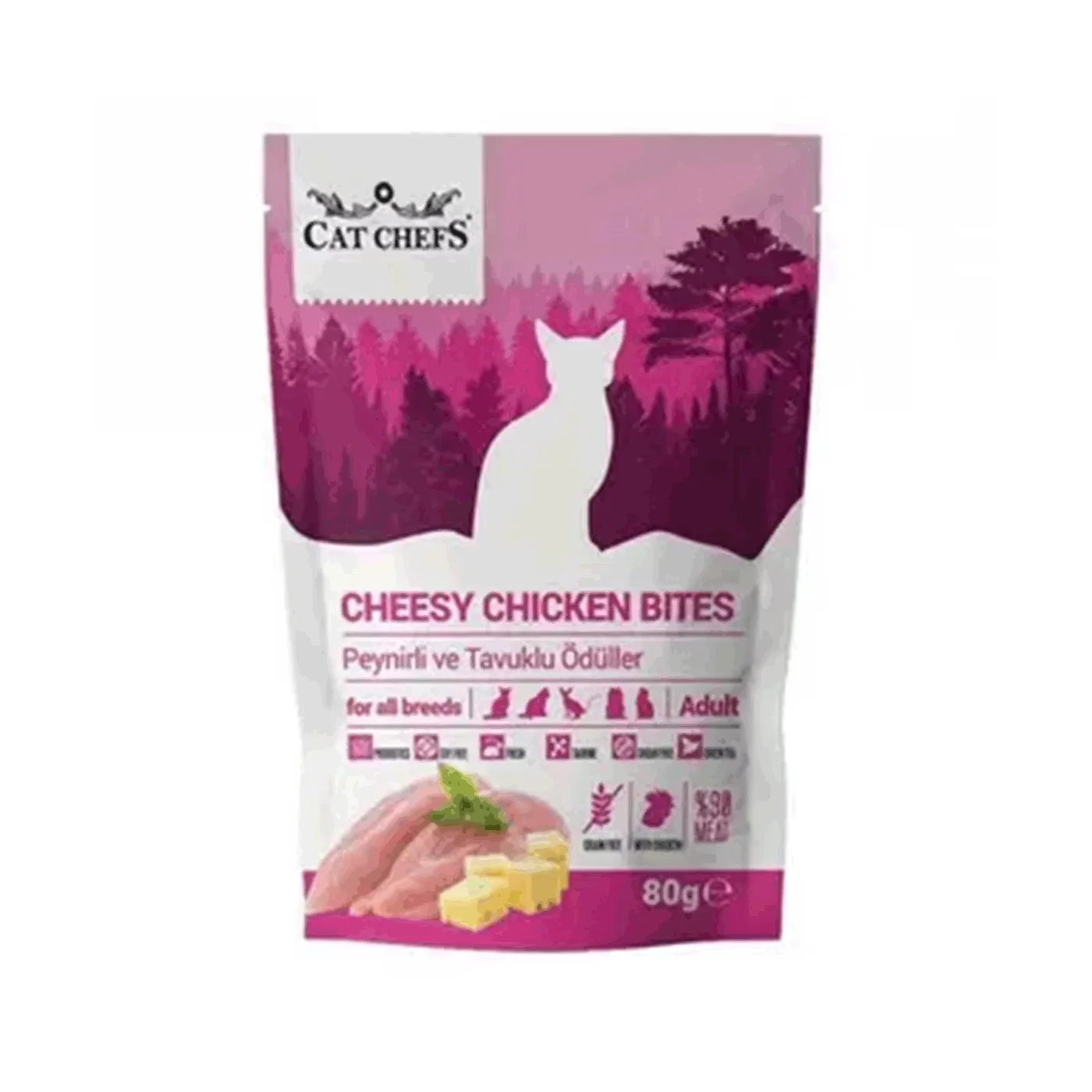 Cat Chefs Ciğer Etli ve Tavuk Etli Kedi Ödülü (80 g)
