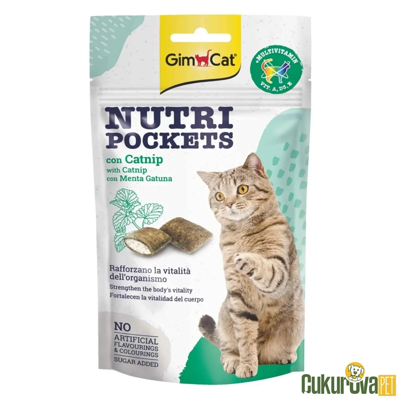 GimCat Nutri Pockets Kedi Otlu Kedi Ödülü (60 g)