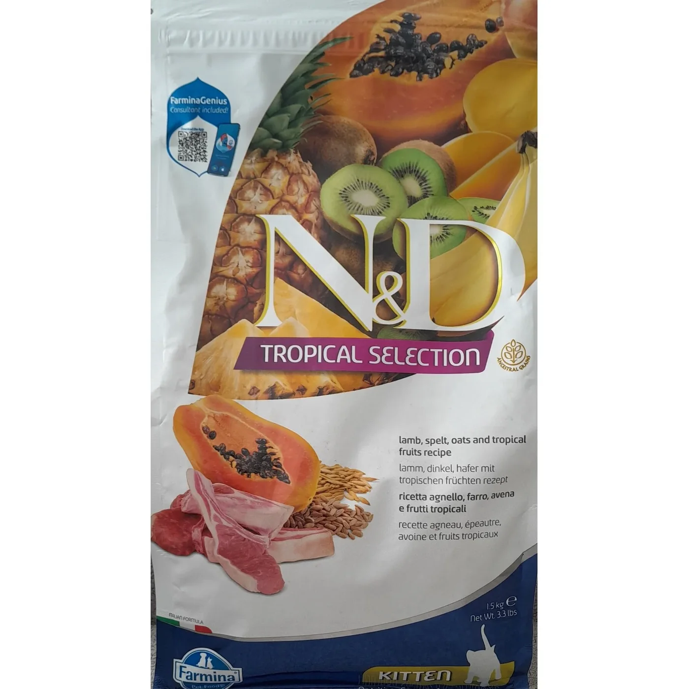 N&D Tropical Kuzu Etli Yavru Kedi Maması (1,5 kg)