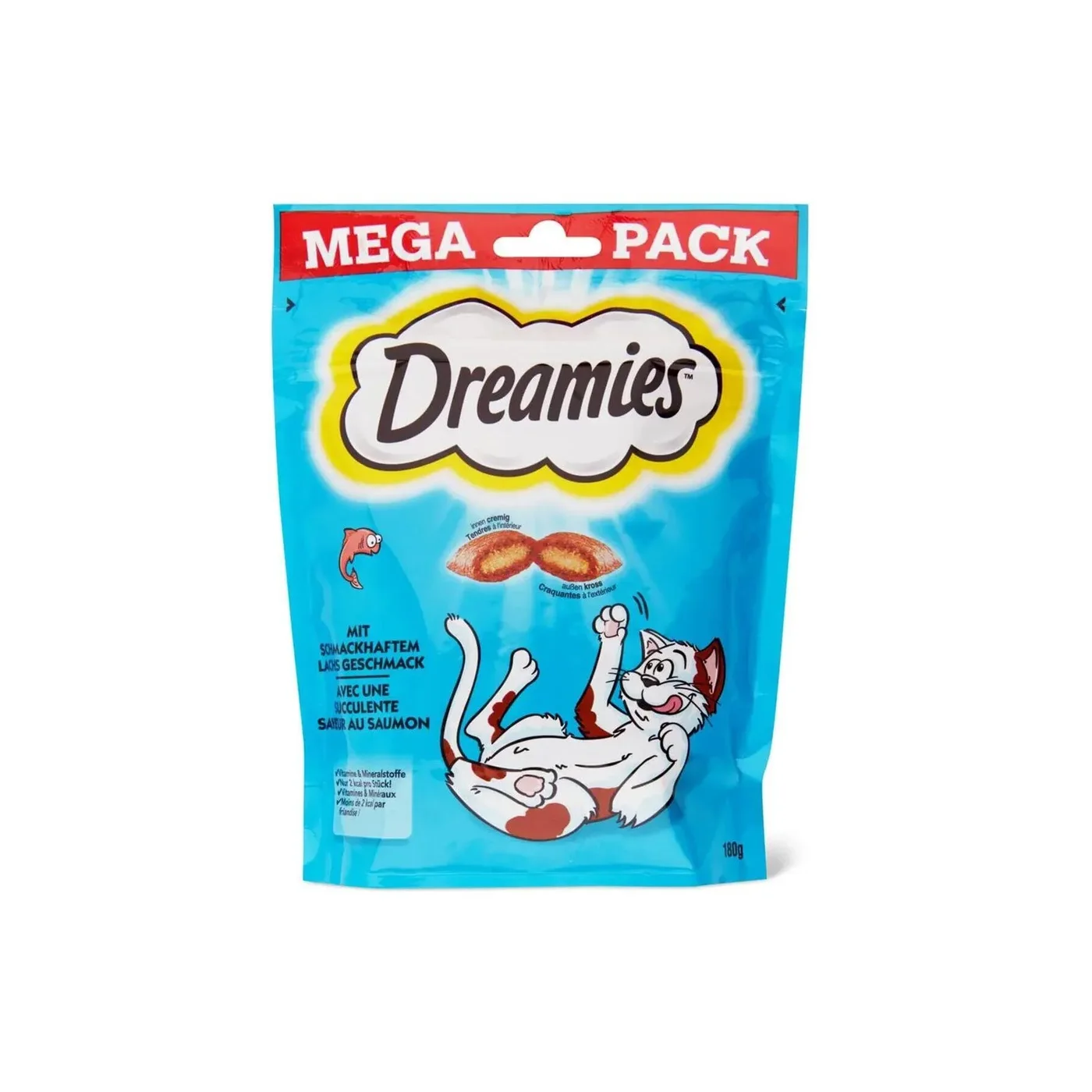 Dreamies Mega Somonlu Kedi Ödül Bisküvisi (180 g)