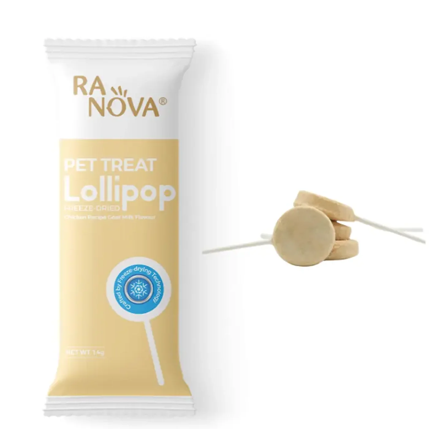 Ranova Tavuk Etli ve Keçi Sütlü Eklem ve Kemik Destekleyici Lolipop Kedi Ödül Maması (1,4 g)