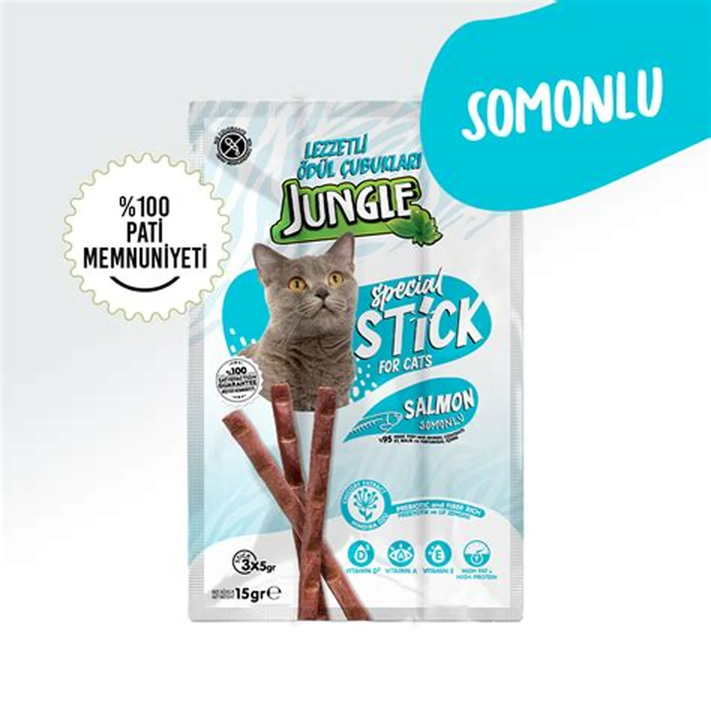 Jungle Special Stick Somonlu Kedi Ödül Maması (3 x 5 g)