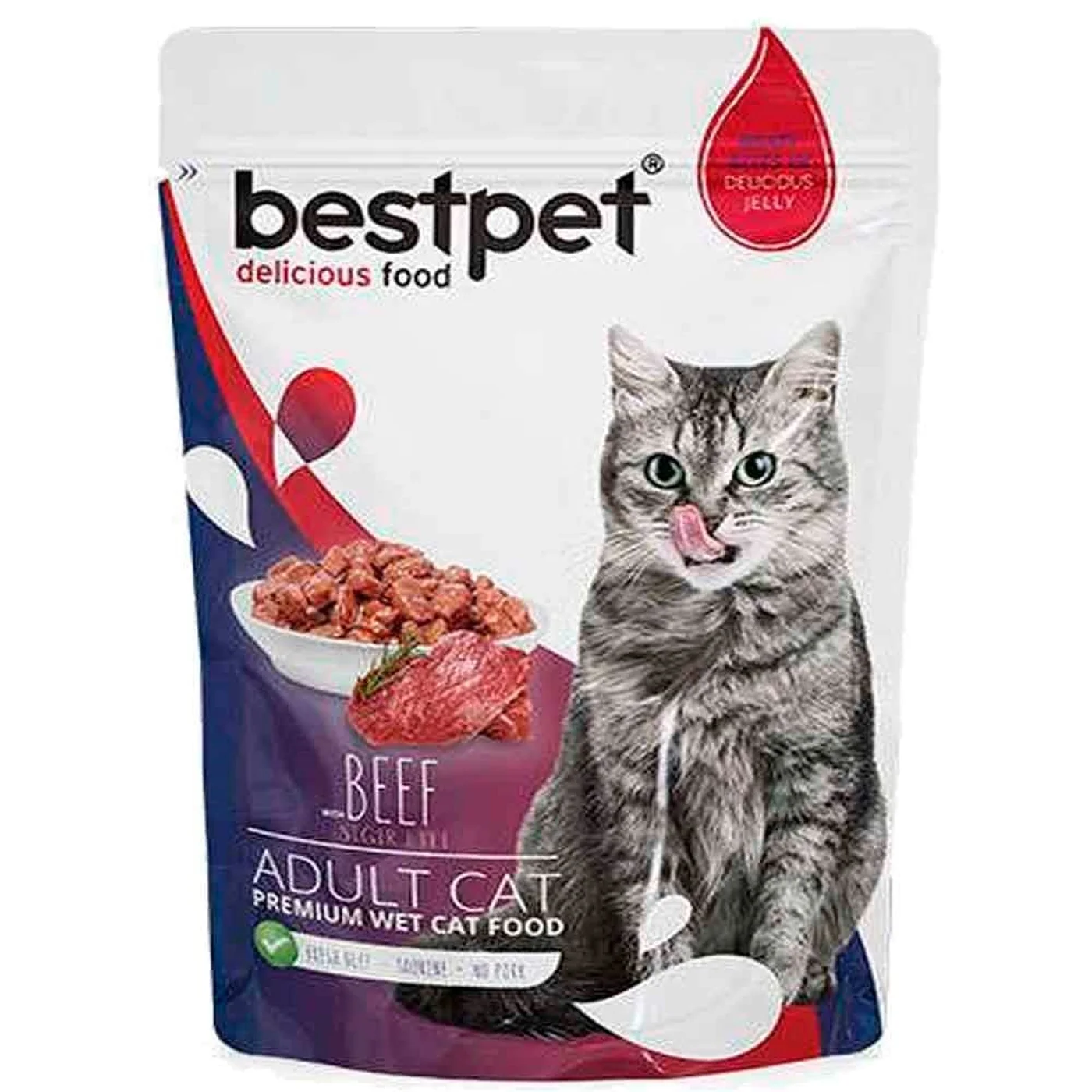 Bestpet Biftek Etli Yetişkin Kedi Pouch Ya? Mama (85 g)