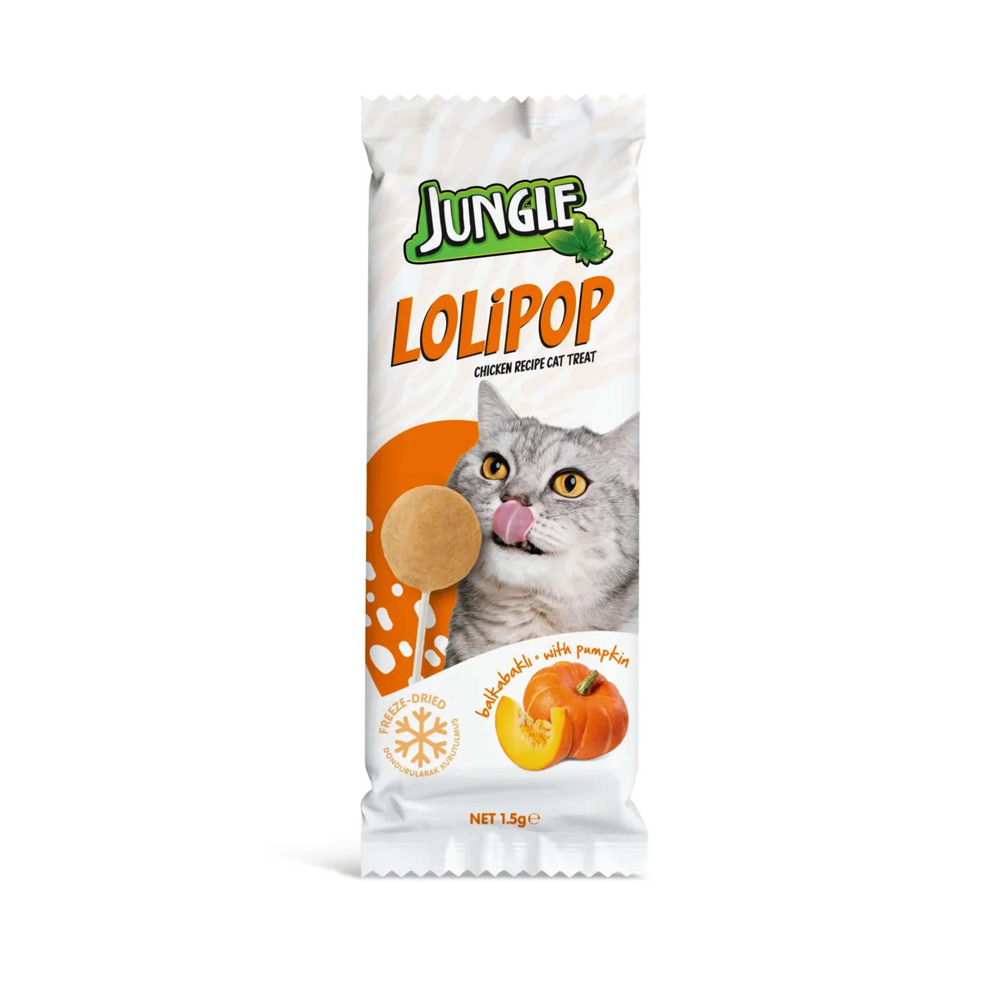 Jungle Balkabaklı Kedi Lolipopu (1,5 g)