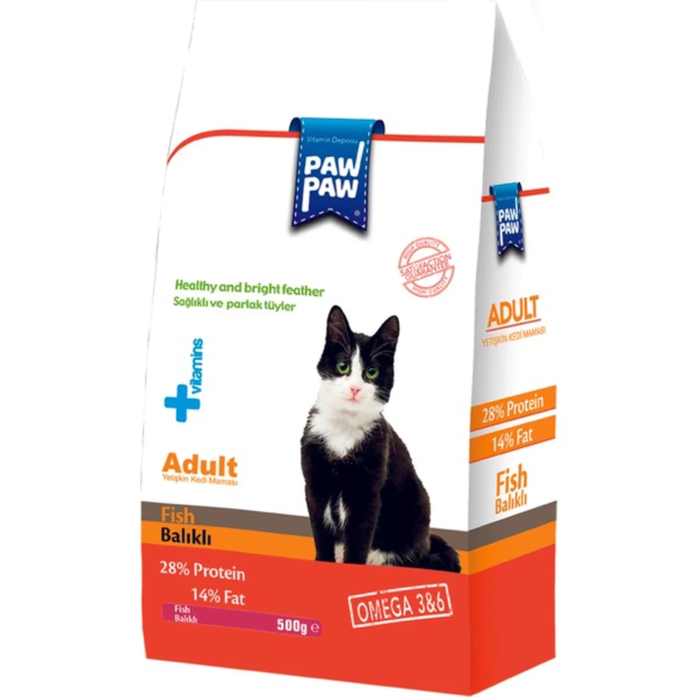 Pawpaw Balıklı Yetişkin Kedi Maması (500 g)
