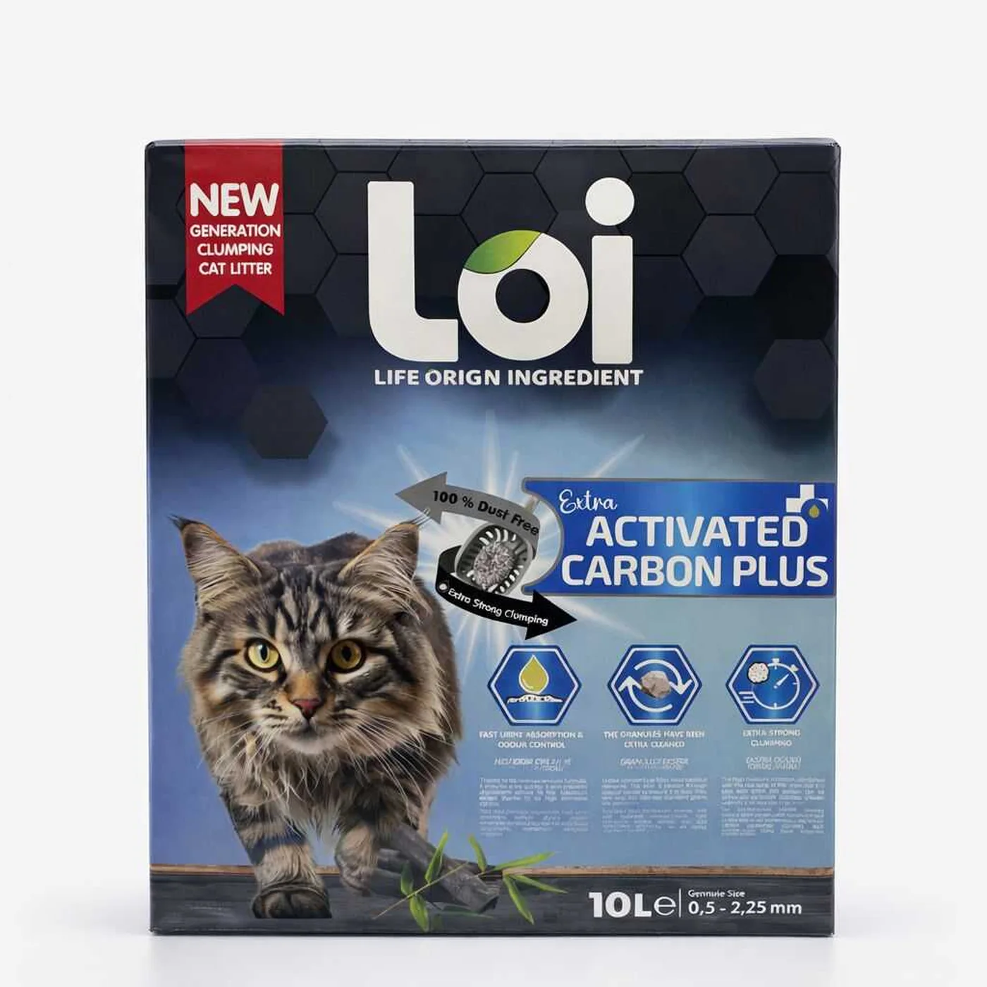 Loi Extra Activated Carbon Plus Tozsuz Hızlı Topaklanan Kedi Kumu (10 L)