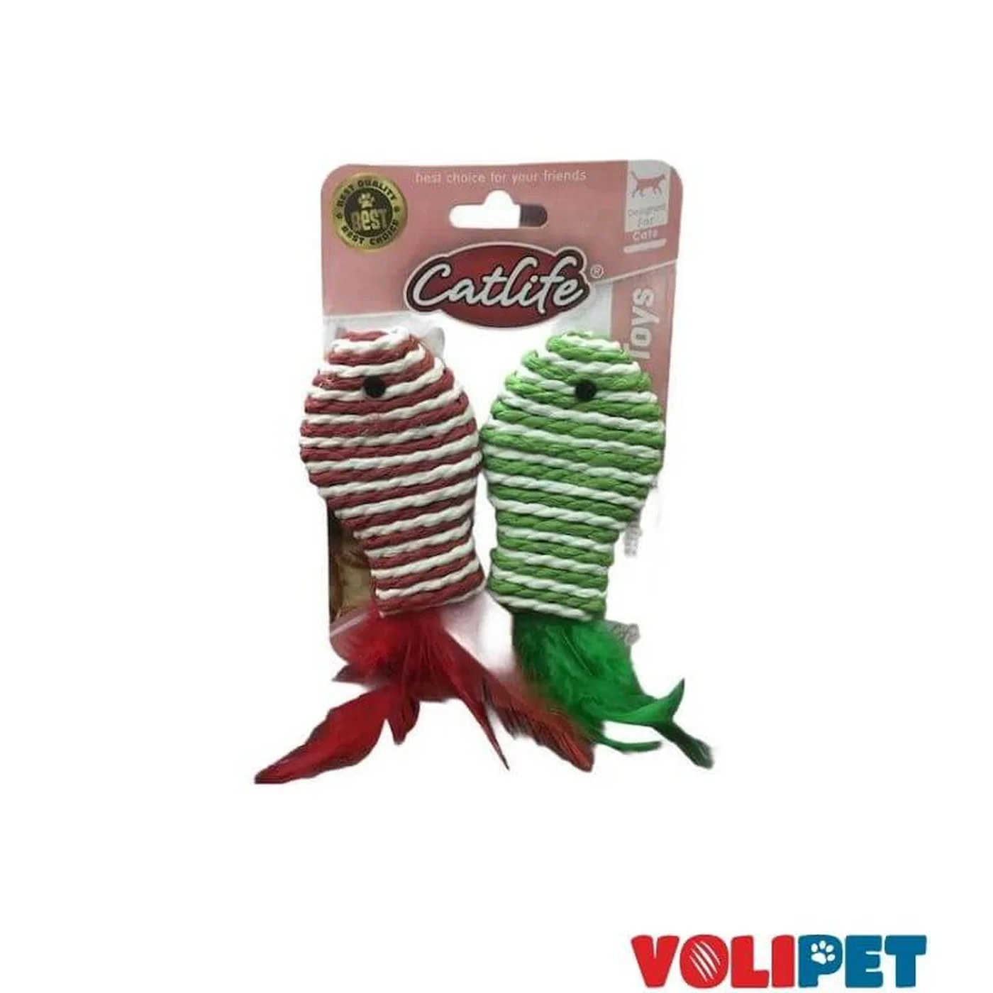 Catlife Kediler İçin Tüylü Balık Oyuncak (2'li)