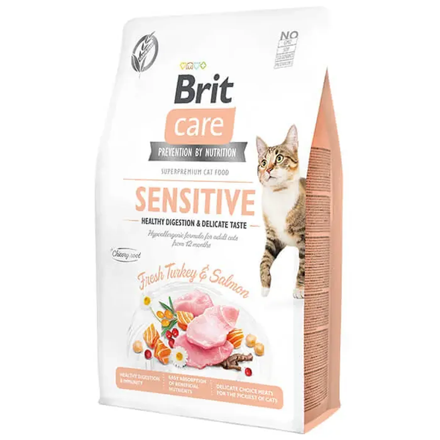 Brit Care Sensitive Hipoalerjenik Hindi Etli ve Somonlu Yetişkin Kedi Maması (2 kg)