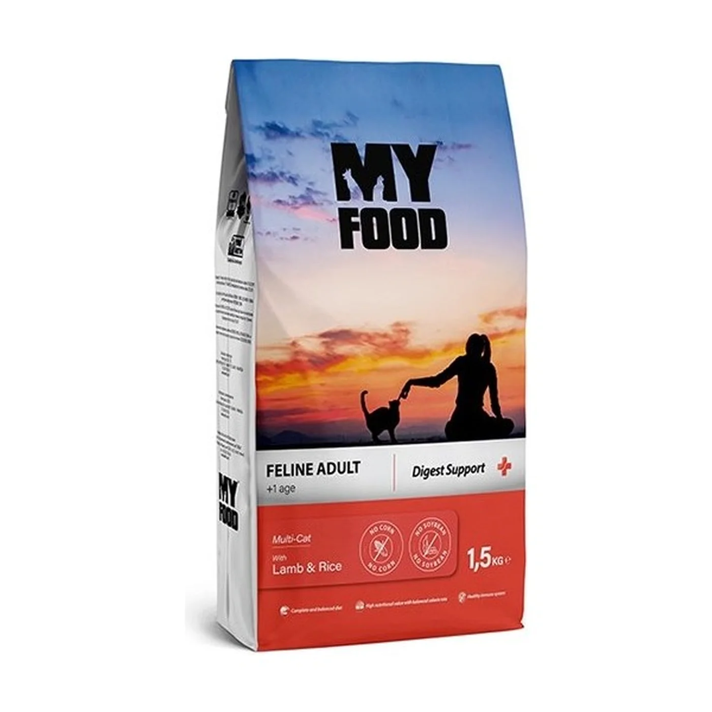 My Food Digest Support Kuzu Etli ve Pirinçli Yetişkin Kedi Maması (1,5 kg)