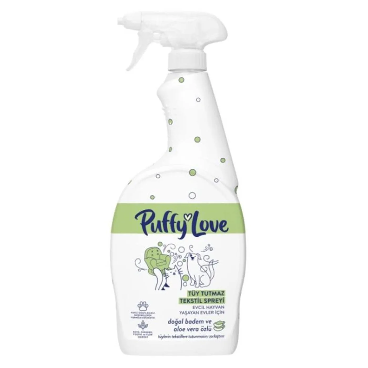 Puffy Love Hayvan Dostu Tüy Tutmaz Tekstil Spreyi (750 ml)