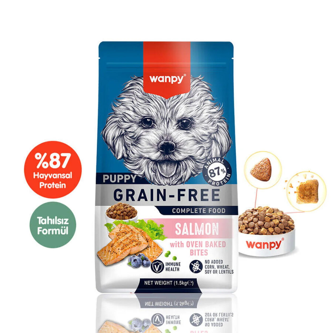 Wanpy Tahılsız Somonlu Yavru Köpek Maması (1,5 kg)