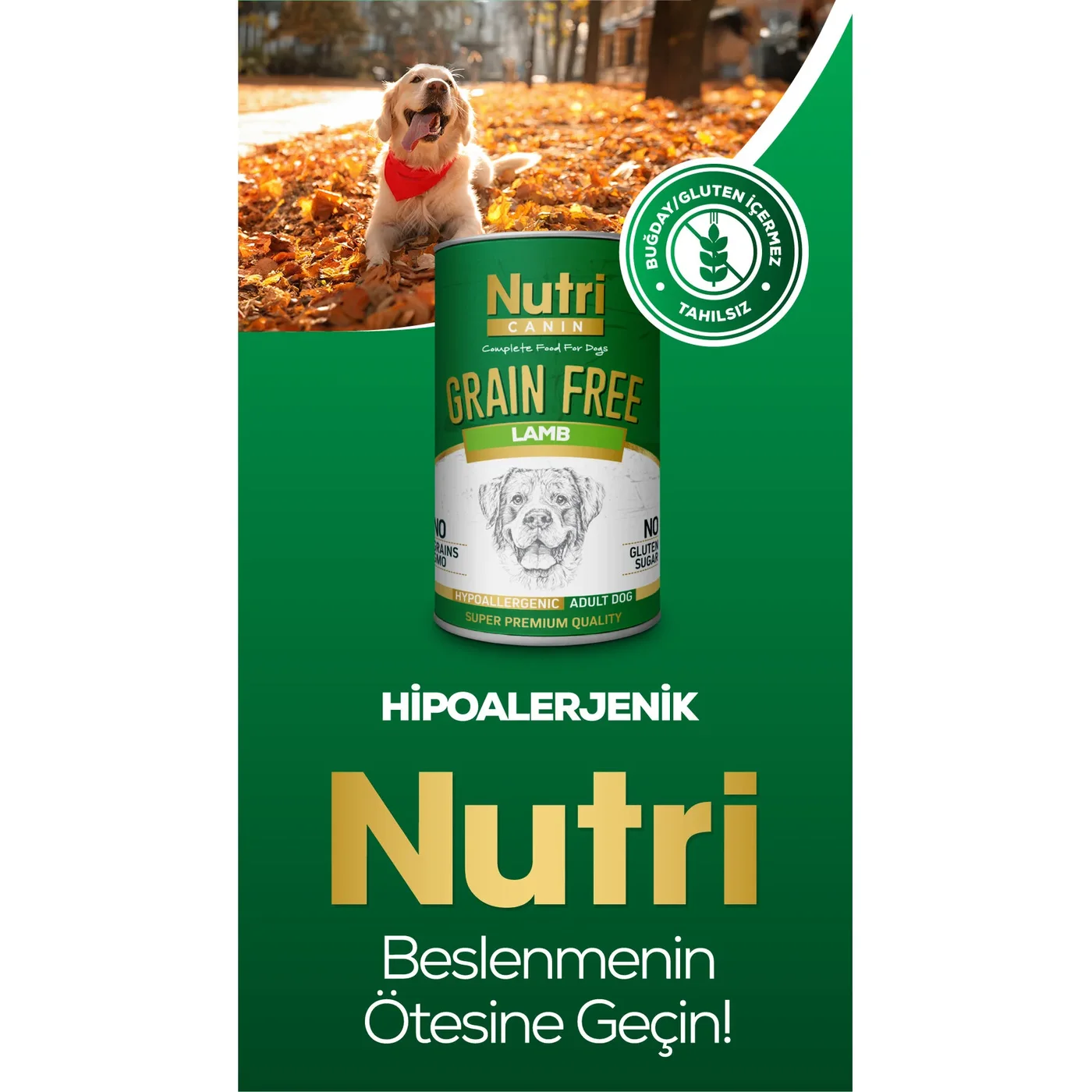 Nutri Canin Tahılsız Kuzu Etli ve Patatesli Yavru Köpek Konserve Maması (400 g)