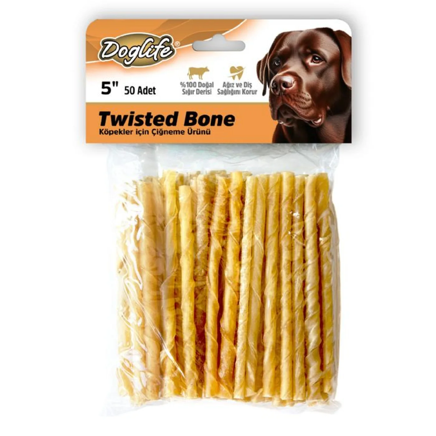 Doglife Naturel Burgu Çubuk Köpek Ödülü (50'li)