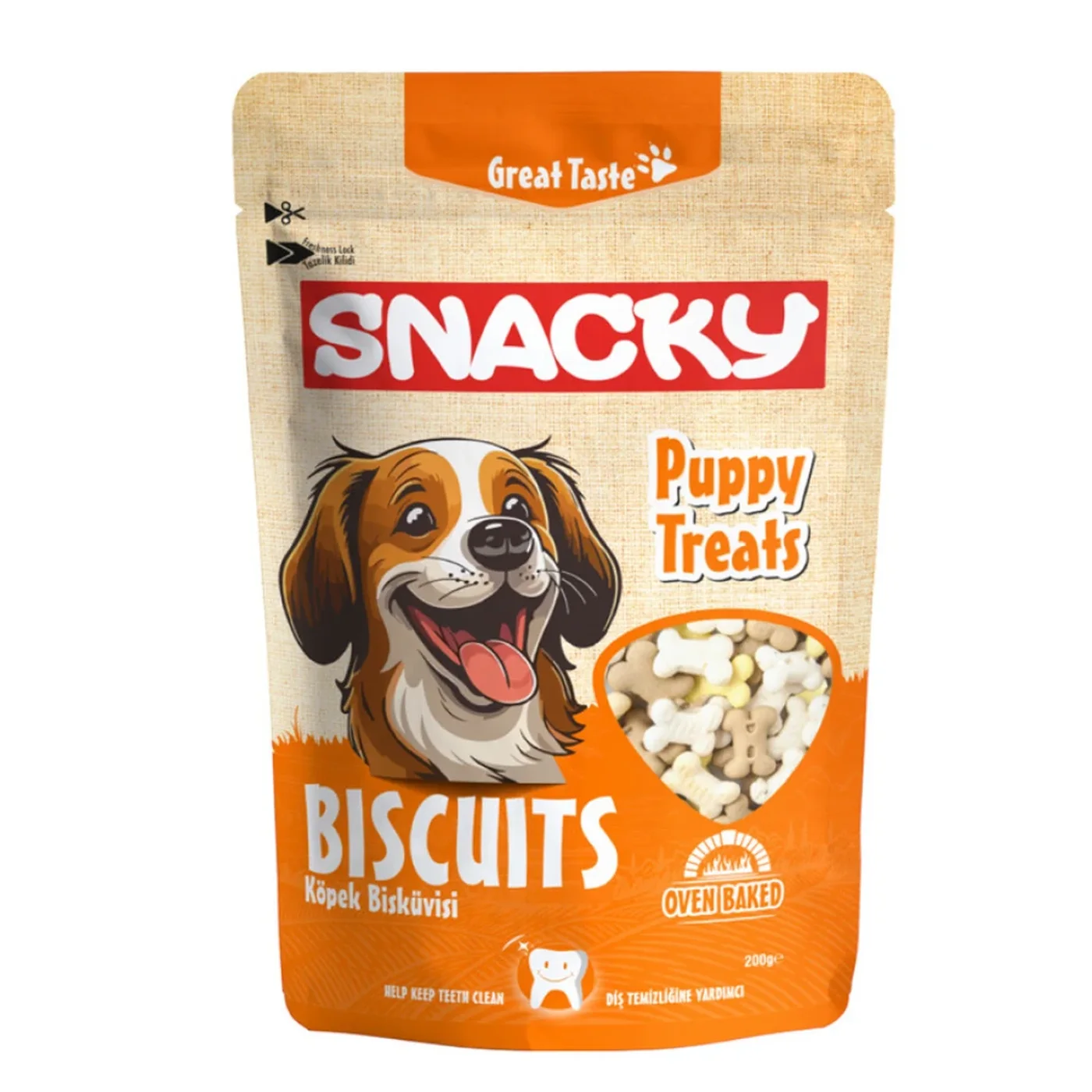 Snacky Animal Lover Et ve Tavuk Etli Köpek Bisküvisi (200 g)