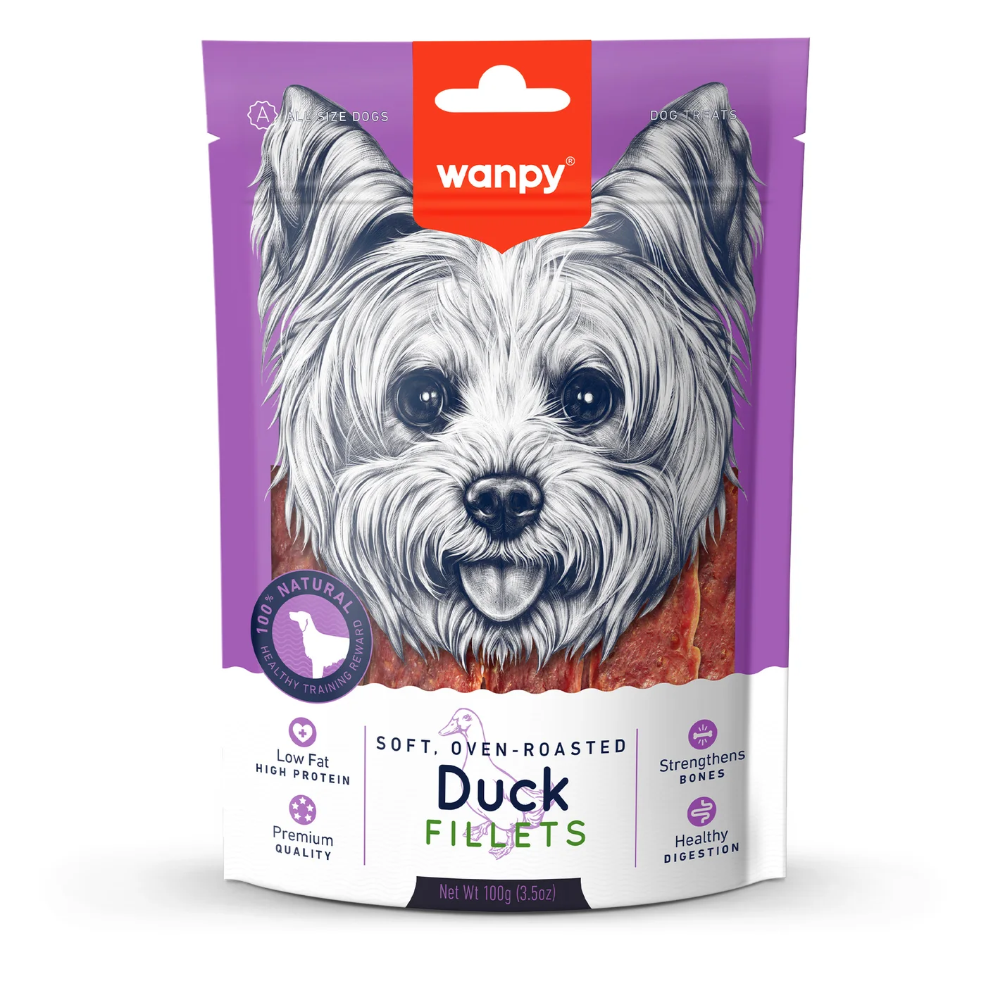 Wanpy Oven Roasted Gerçek Ördek Fileto Etli Köpek Ödülü (100 g)