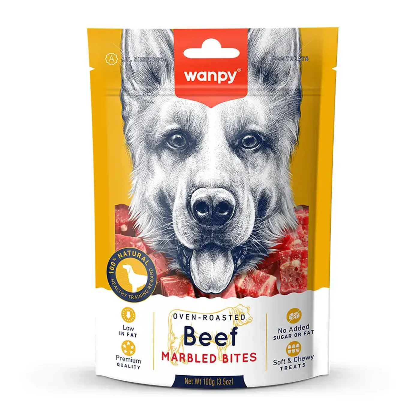 Wanpy Biftek Etli Jerky Parçalar? Köpek Ödül Maması (100 g)