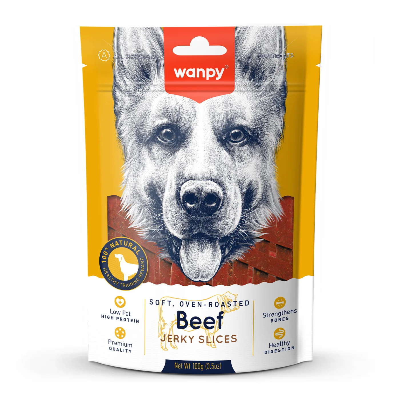 Wanpy Gerçek Biftek Etli Köpek Ödülü (100 g)
