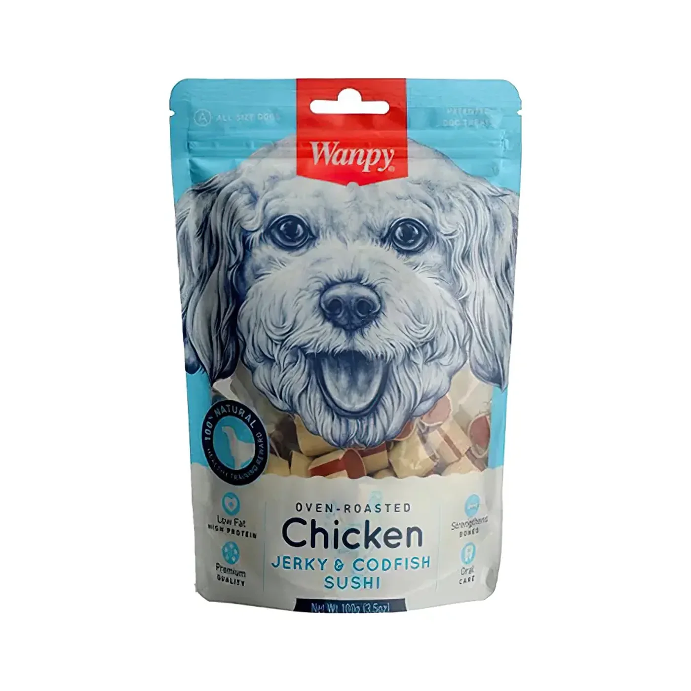 Wanpy Tavuk Etli Jerky Burgulu Köpek Bisküvisi (100 g)