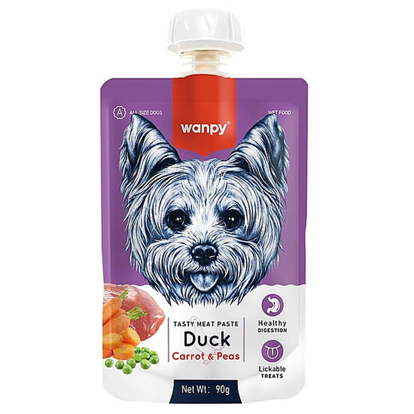 Wanpy Taze Tavuk Etli ve Havuçlu Köpek Et Ezmesi (90 g)