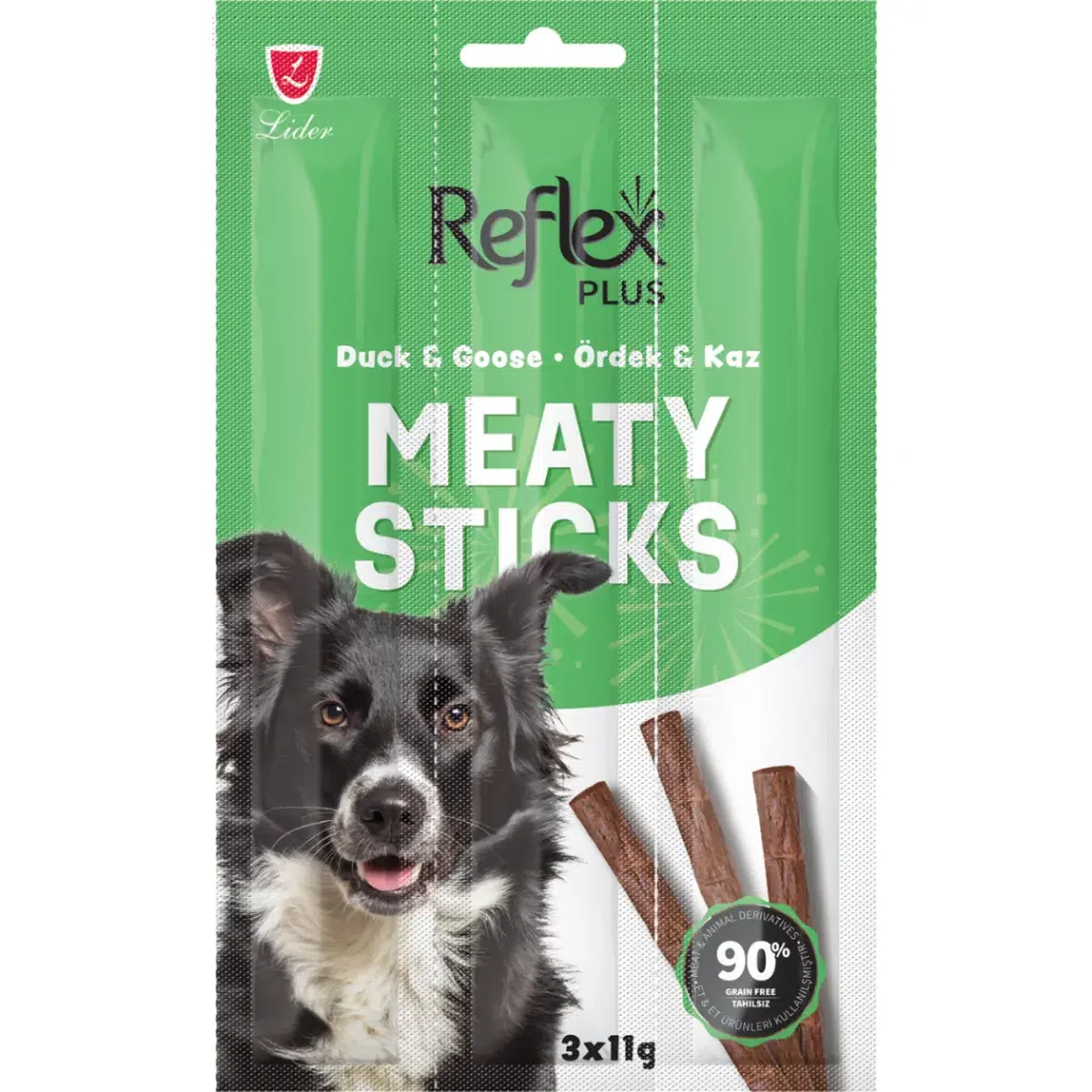 Reflex Plus Meaty Sticks Ördek Etli ve Kaz Etli Yetişkin Köpek Çubuk Ödül Maması (3 x 11 g)