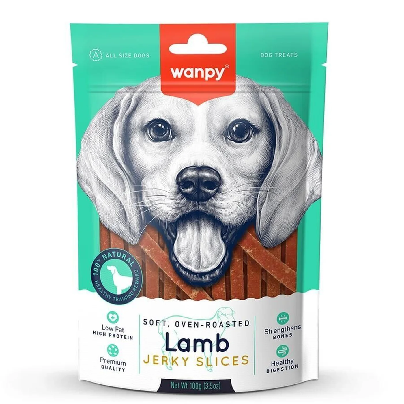 Wanpy Yumuşak Kuzu Eti Dilimleri Köpek Ödülü (100 g)