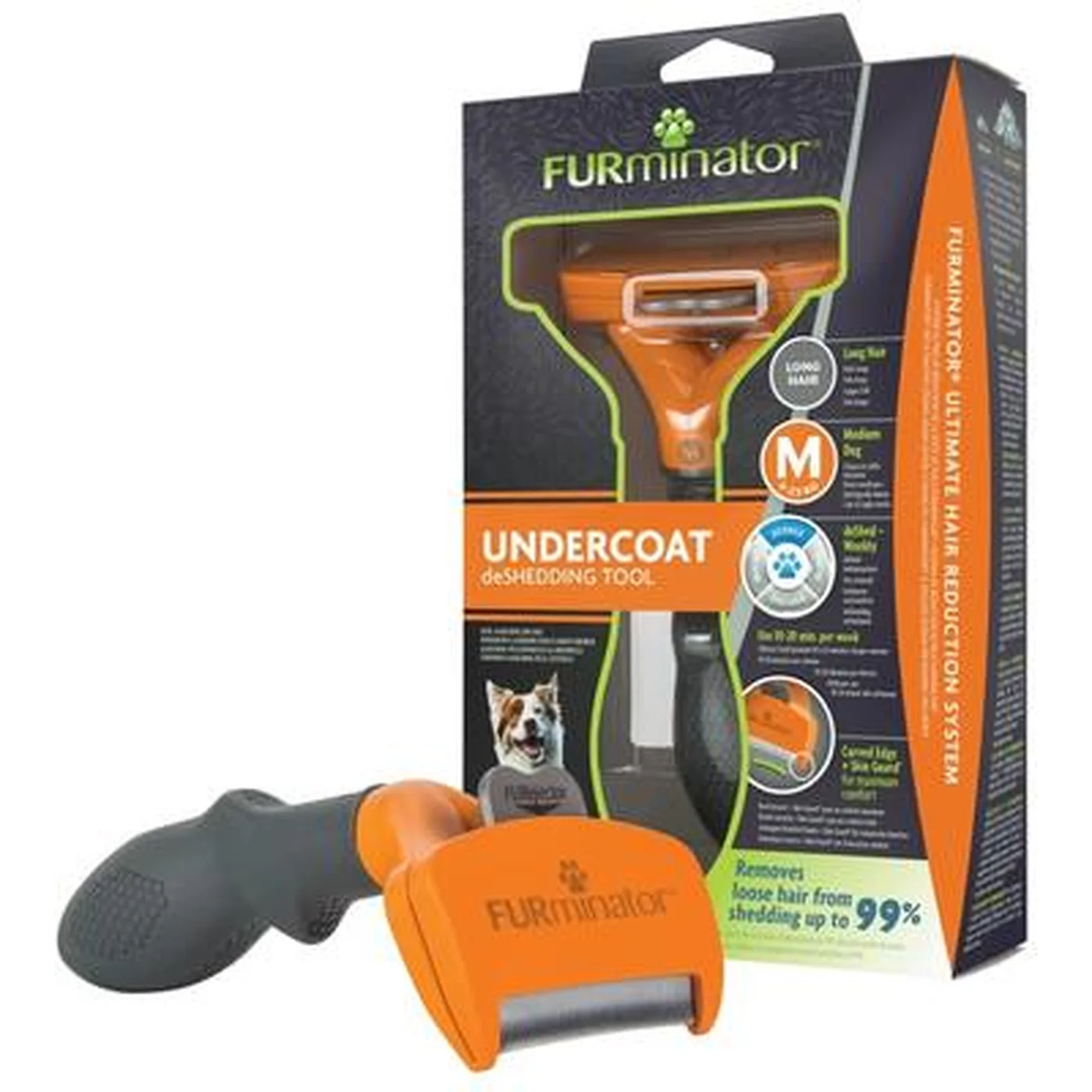 Furminator Uzun Tüylü Köpekler İçin Tarak (M)