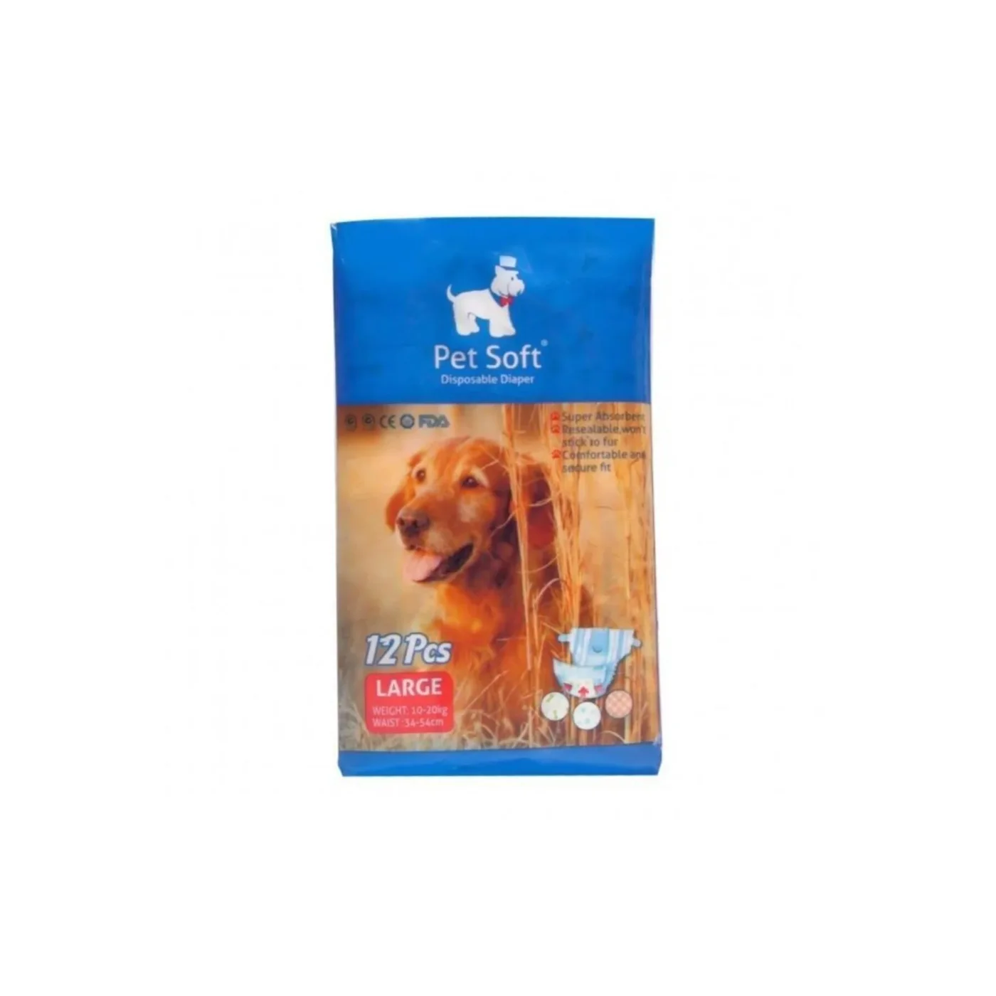 Pet Soft Köpek Bezi (M - 12'li)
