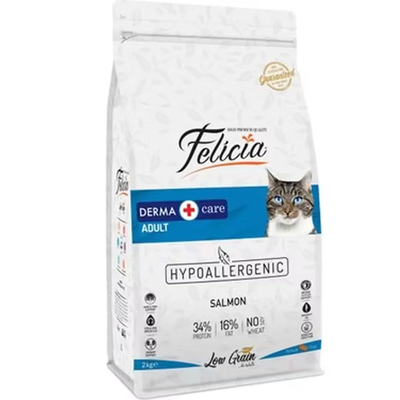 Felicia Derma Care Hipoalerjenik Az Tahıllı ve Somonlu Yetişkin Kedi Maması (2 kg)
