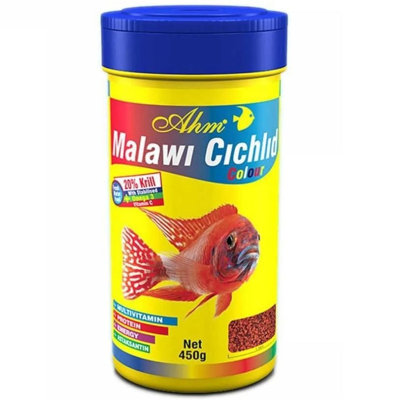 Ahm Malawi Cichlid Granulat Colour Balık Yemi (100 ml)